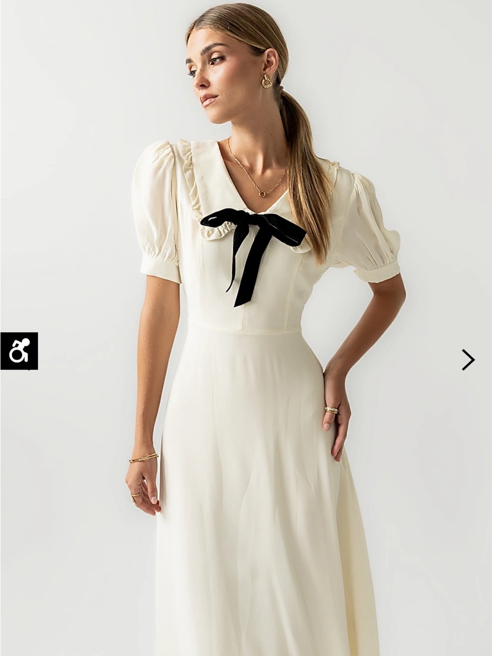 NWT Bohme Maren Collared Midi Dress -medium